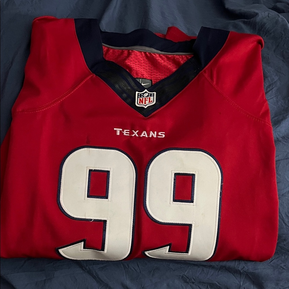 NFL Texans Red Jersey with Number 99 JJ Watt